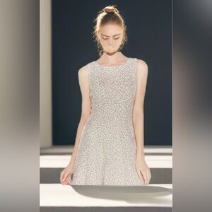 Calvin Klein Elegant Cream Sleeveless Dress EUC
